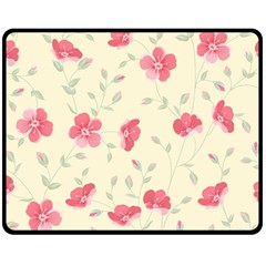 Seamless Flower Pattern Double Sided Fleece Blanket (medium)  by TastefulDesigns