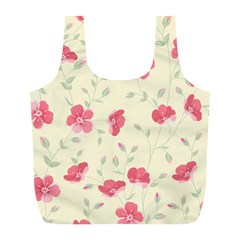 Seamless Flower Pattern Full Print Recycle Bags (l)  by TastefulDesigns