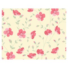 Seamless Flower Pattern Double Sided Flano Blanket (medium)  by TastefulDesigns