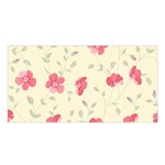 Seamless Flower Pattern Satin Shawl Front