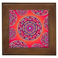 Pretty Floral Geometric Pattern Framed Tiles by LovelyDesigns4U