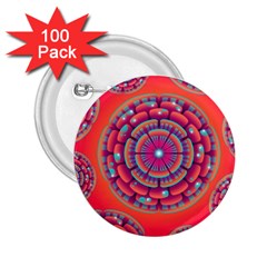 Pretty Floral Geometric Pattern 2 25  Buttons (100 Pack) 