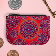 Pretty Floral Geometric Pattern Mini Coin Purses by LovelyDesigns4U