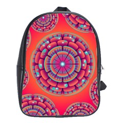 Pretty Floral Geometric Pattern School Bags(large) 