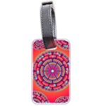 Pretty Floral Geometric Pattern Luggage Tags (Two Sides) Back