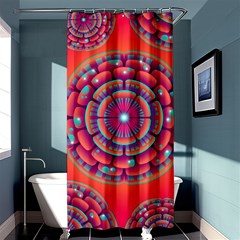 Pretty Floral Geometric Pattern Shower Curtain 36  X 72  (stall) 