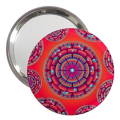 Pretty Floral Geometric Pattern 3  Handbag Mirrors by LovelyDesigns4U