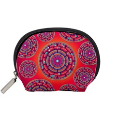 Pretty Floral Geometric Pattern Accessory Pouches (small) 