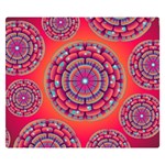 Pretty Floral Geometric Pattern Double Sided Flano Blanket (Small)  50 x40  Blanket Front