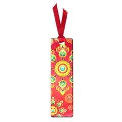 Red And Orange Floral Geometric Pattern Small Book Marks by LovelyDesigns4U