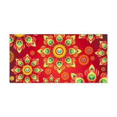 Red And Orange Floral Geometric Pattern Yoga Headband