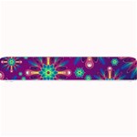 Purple and Green Floral Geometric Pattern Small Bar Mats 24 x4  Bar Mat