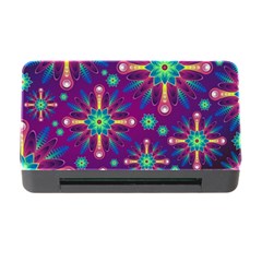 Purple And Green Floral Geometric Pattern Memory Card Reader With Cf by LovelyDesigns4U