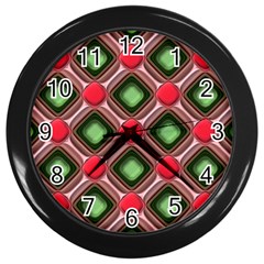 Gem Texture A Completely Seamless Tile Able Background Design Wall Clocks (black) by Nexatart