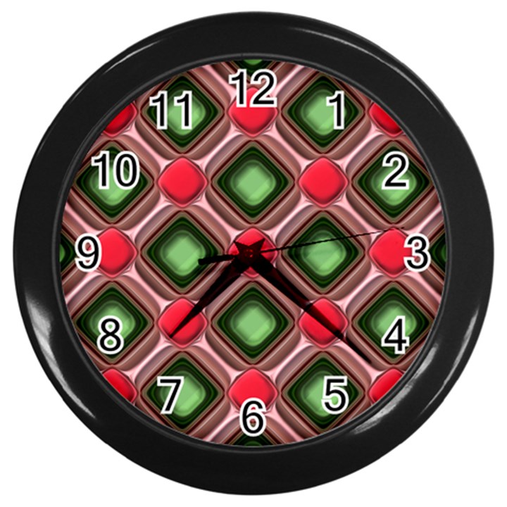 Gem Texture A Completely Seamless Tile Able Background Design Wall Clocks (Black)