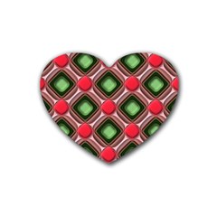 Gem Texture A Completely Seamless Tile Able Background Design Rubber Coaster (heart)  by Nexatart