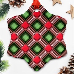 Gem Texture A Completely Seamless Tile Able Background Design Snowflake Ornament (two Sides) by Nexatart