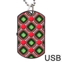 Gem Texture A Completely Seamless Tile Able Background Design Dog Tag Usb Flash (two Sides) by Nexatart