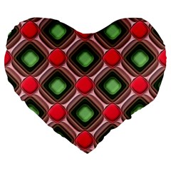 Gem Texture A Completely Seamless Tile Able Background Design Large 19  Premium Flano Heart Shape Cushions by Nexatart