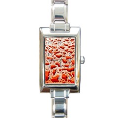 Water Drops Background Rectangle Italian Charm Watch by Nexatart