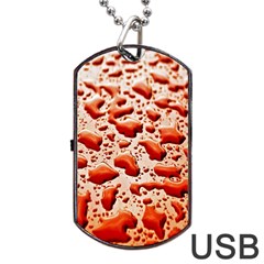 Water Drops Background Dog Tag Usb Flash (one Side)