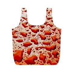 Water Drops Background Full Print Recycle Bags (m)  by Nexatart