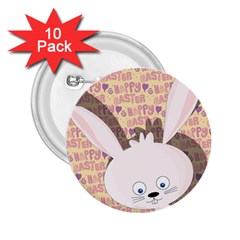 Easter Bunny  2 25  Buttons (10 Pack)  by Valentinaart