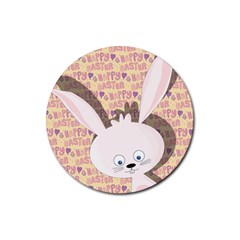 Easter Bunny  Rubber Round Coaster (4 Pack)  by Valentinaart