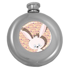 Easter Bunny  Round Hip Flask (5 Oz) by Valentinaart