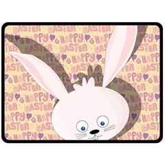 Easter Bunny  Fleece Blanket (large)  by Valentinaart