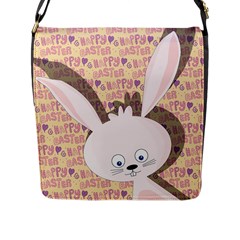 Easter Bunny  Flap Messenger Bag (l)  by Valentinaart