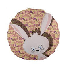 Easter Bunny  Standard 15  Premium Flano Round Cushions