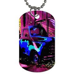 Abstract Artwork Of A Old Truck Dog Tag (two Sides) by Nexatart