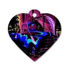 Abstract Artwork Of A Old Truck Dog Tag Heart (one Side) by Nexatart