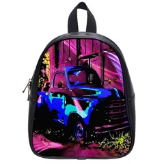 Abstract Artwork Of A Old Truck School Bags (small)  by Nexatart