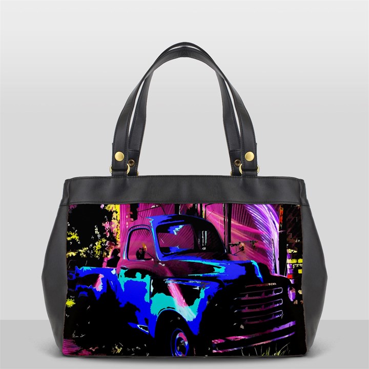 Abstract Artwork Of A Old Truck Office Handbags