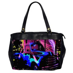 Abstract Artwork Of A Old Truck Office Handbags (2 Sides)  by Nexatart