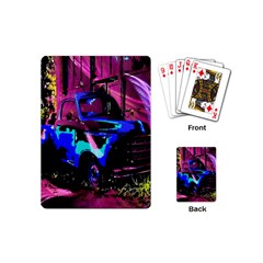 Abstract Artwork Of A Old Truck Playing Cards (mini)  by Nexatart