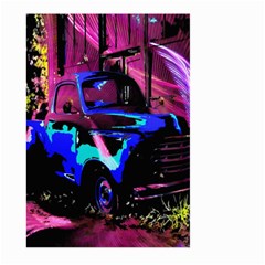 Abstract Artwork Of A Old Truck Large Garden Flag (two Sides) by Nexatart