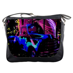 Abstract Artwork Of A Old Truck Messenger Bags by Nexatart