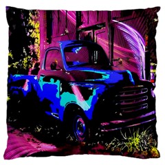 Abstract Artwork Of A Old Truck Large Cushion Case (two Sides) by Nexatart