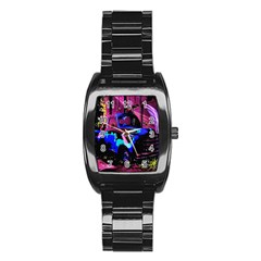 Abstract Artwork Of A Old Truck Stainless Steel Barrel Watch by Nexatart