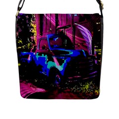 Abstract Artwork Of A Old Truck Flap Messenger Bag (l)  by Nexatart