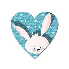 Easter Bunny  Heart Magnet by Valentinaart