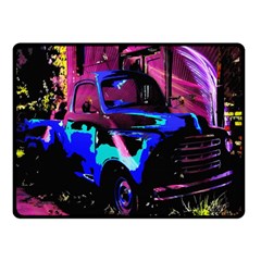 Abstract Artwork Of A Old Truck Double Sided Fleece Blanket (small)  by Nexatart