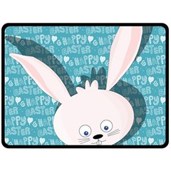 Easter Bunny  Fleece Blanket (large)  by Valentinaart