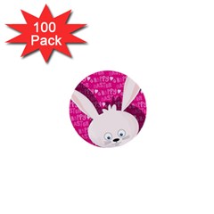 Easter Bunny  1  Mini Buttons (100 Pack)  by Valentinaart