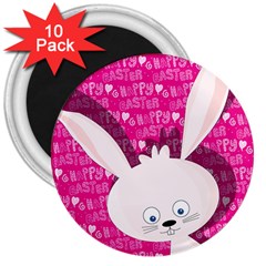 Easter Bunny  3  Magnets (10 Pack)  by Valentinaart