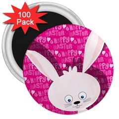 Easter Bunny  3  Magnets (100 Pack) by Valentinaart