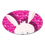 Easter bunny  Oval Magnet Front